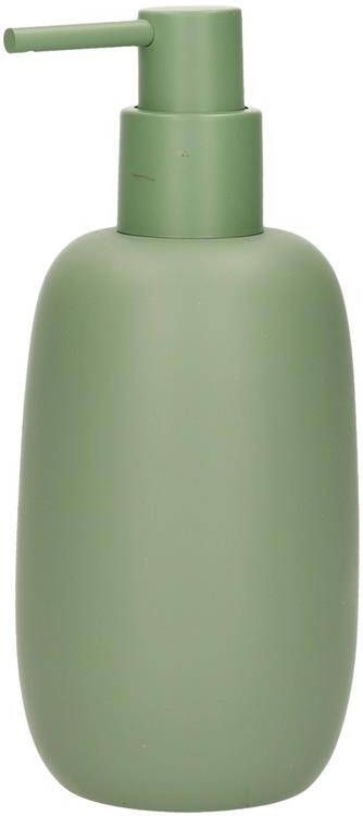 Zeller Zeeppompje dispenser kunststeen salie groen 7 x 16 cm Scandinavisch design Zeeppompjes