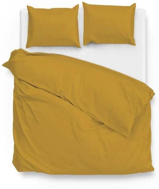 Zo!Home Zo Home Satinado Dekbedovertrekset Uni Katoen Satijn ochre gold