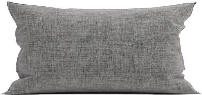 Zo Home Lino Kussensloop Linnen Look dark grey 40x80cm