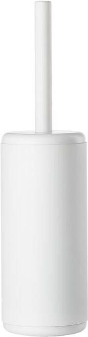 Zone Denmark Rim toiletborstel Aluminium (poedercoating) D 10 cm H 39 cm wit vrijstaand