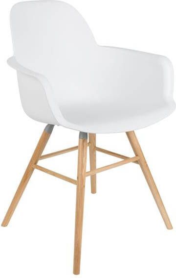 Zuiver Albert Kuip Eetkamerstoelen armleuning Wit Set van 2