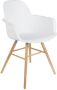 Zuiver Albert Kuip Eetkamerstoelen armleuning Wit Set van 2 - Thumbnail 2