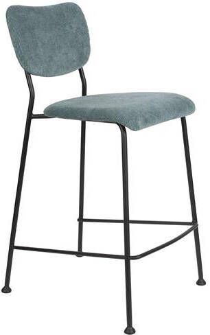 Zuiver Benson Barkruk 64 5 cm Grijs|Blauw Set van 2