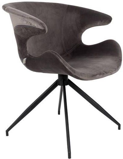 Zuiver Mia Eetkamerstoelen met armleuning Grijs Set van 2