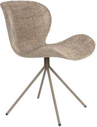 Zuiver OMG Eetkamerstoelen Soft Beige Set van 2