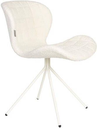 Zuiver OMG Eetkamerstoelen Soft Off White Set van 2