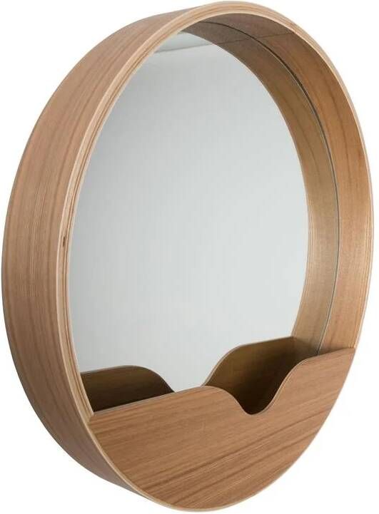 Intens Wonen Zuiver round wall spiegel hout large