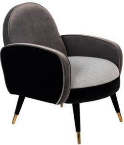 Zuiver Sam Fauteuil Zwart Grijs