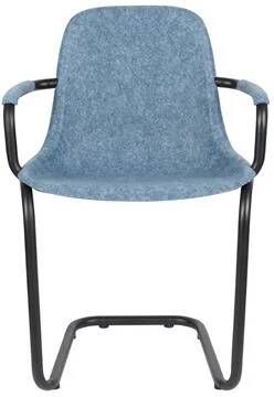 Zuiver Thirsty Eetkamerstoelen met armleuning Blauw Set van 2