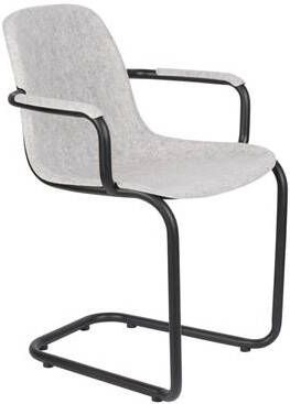 Zuiver Thirsty Eetkamerstoelen met armleuning Grijs Set van 2