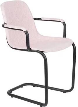 Zuiver Thirsty Eetkamerstoelen met armleuning Roze Set van 2