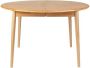 Zuiver Uitschuifbare Ronde Eettafel Twist Eiken 120-160 x 120cm Naturel - Thumbnail 1