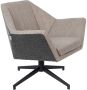 Zuiver Uncle Jesse Lounge Fauteuil Gemêleerde Stof Zwart Metalen Kruispoot - Thumbnail 2