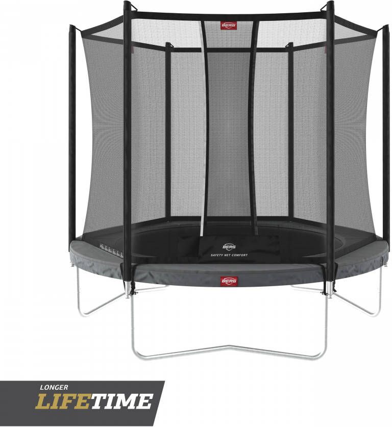 BERG Favorit 330cm ronde trampoline met veiligheidsnet (Kleur rand: grijs)