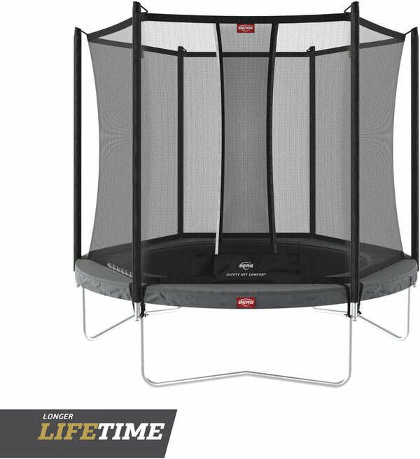 BERG Favorit Regular 380 cm trampoline met veiligheidsnet (Kleur rand: grijs)