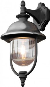 Konst Smide Konstsmide 7240 Wandlamp Parma wandlamp neerwaarts 43cm 230V E27 matzwart RVS