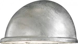 Konst Smide Konstsmide Torino Wandlamp kwartrond flush klein 230V E14 zink