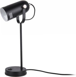 Leitmotiv Husk Tafellamp Bureaulamp Ijzer 46x12 5cm Zwart