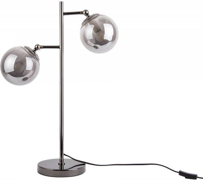 Leitmotiv Tafellampen Table lamp Shimmer grey glass shades Grijs