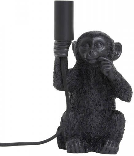 Light & Living Monkey 13x12 5x23 5 cm zwart tafellamp (Kleur: matzwart)