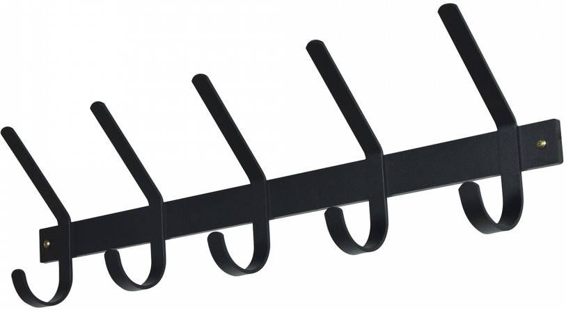Spinder Design Dexter Wandkapstok met 5 haken 70x8, 2x21 cm Zwart online kopen