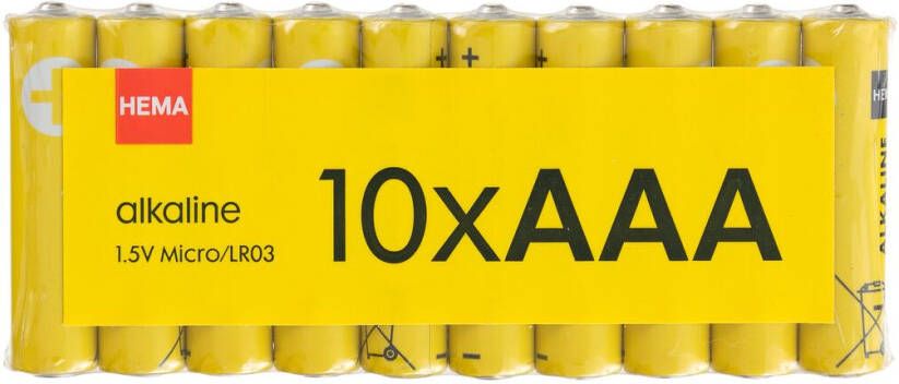 HEMA AAA Alkaline Batterijen 10 Stuks
