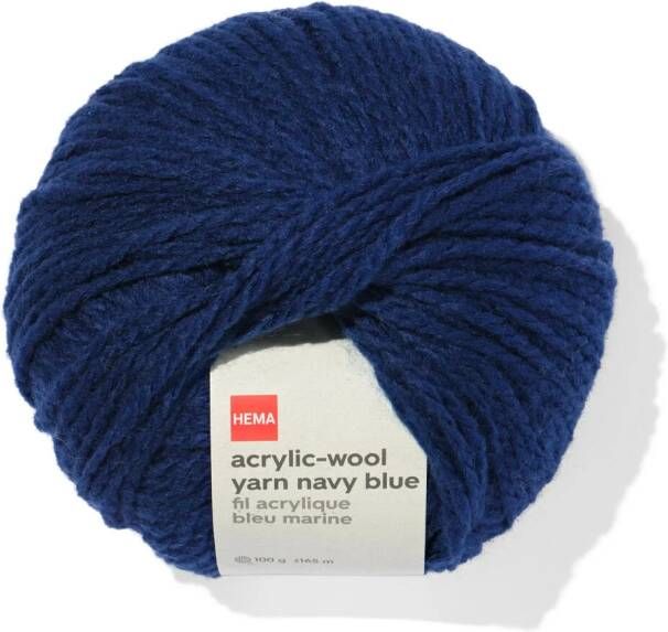 HEMA Acryl-wol Garen Donkerblauw 100gram 165meter