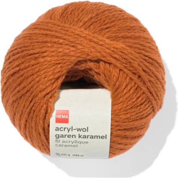 HEMA Acryl-wol Garen Karamel 100gram 165meter