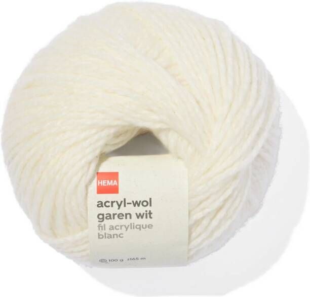 HEMA Acryl-wol Garen Wit 100gram 165meter