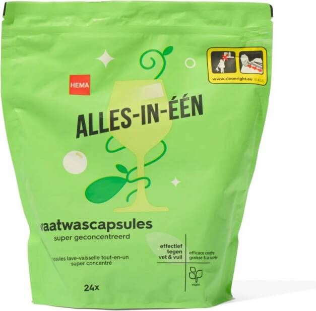 HEMA Alles-in-één Vaatwascapsules 14ml 24 Stuks