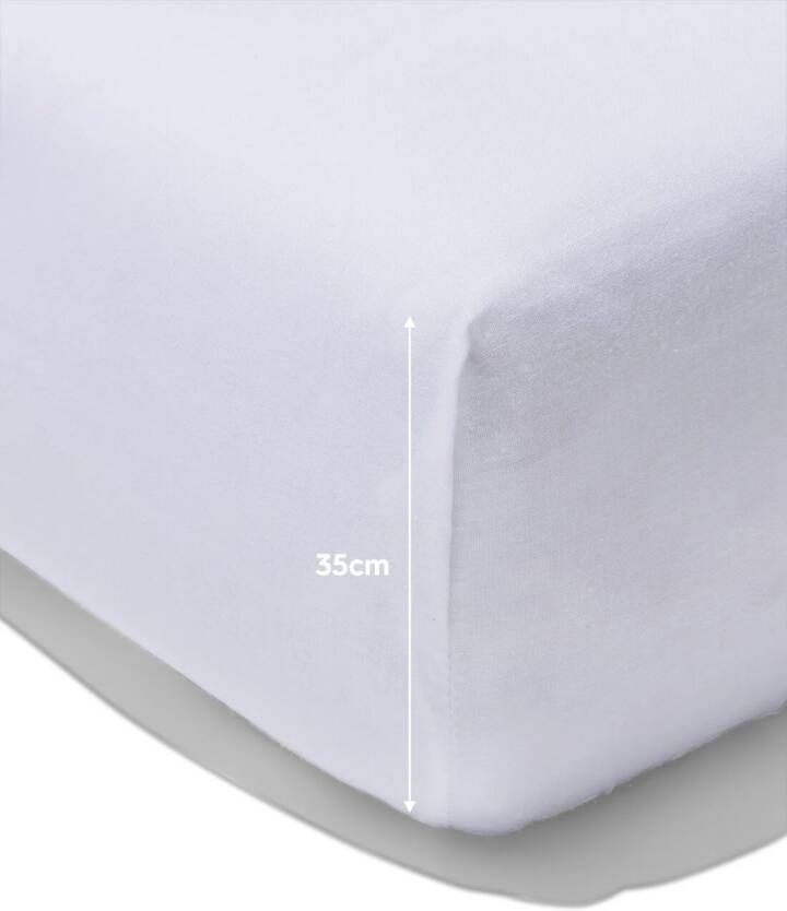 HEMA Boxspring Hoeslaken Zacht Katoen 140x200 Wit (wit)