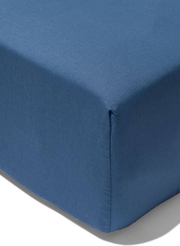 HEMA Boxspring Hoeslaken Zacht Katoen 80x200 Blauw (blauw)