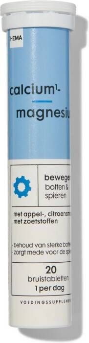 HEMA Calcium-magnesium Bruistabletten 20 Stuks