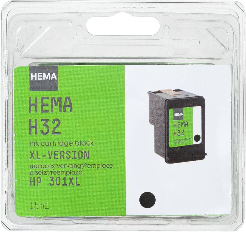 HEMA Cartridge H32 Voor De HP301 XL Zwart