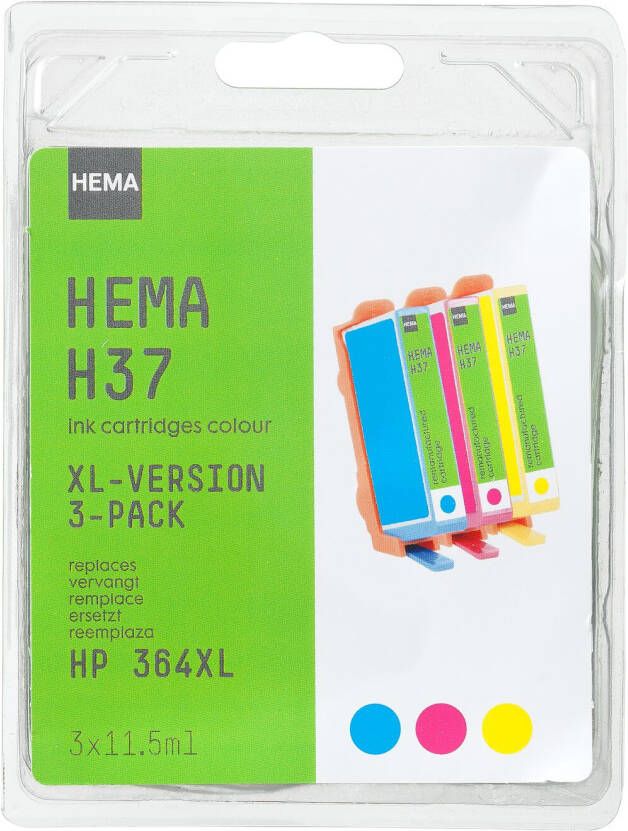 HEMA Cartridge H37 Voor De HP 364 CMY Multipack XL