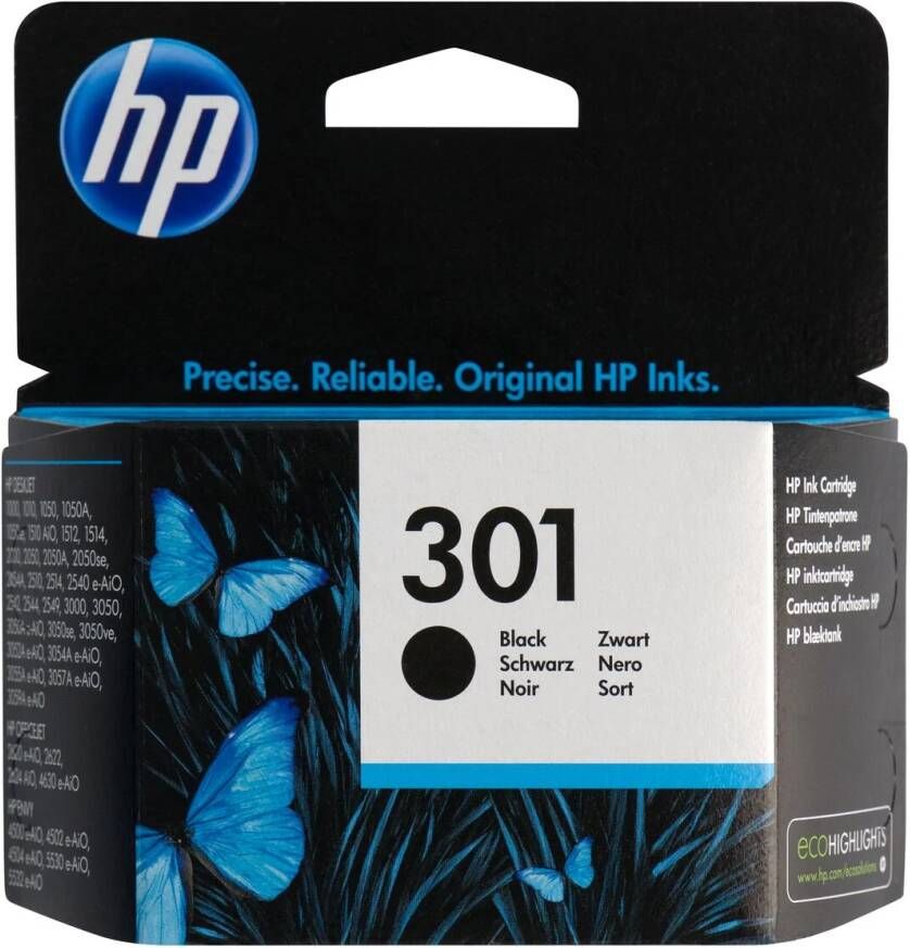 HEMA Cartridge HP 301 Zwart