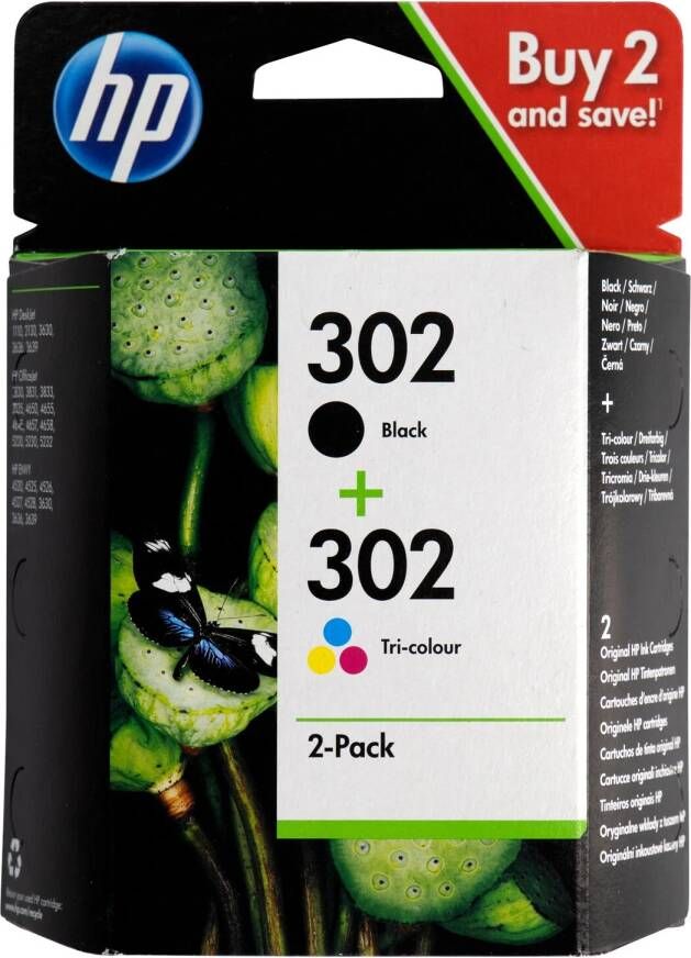 HEMA Cartridge HP 302 Zwart kleur 2 Stuks