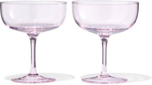 HEMA Cocktailglazen Glas Roze 2 Stuks