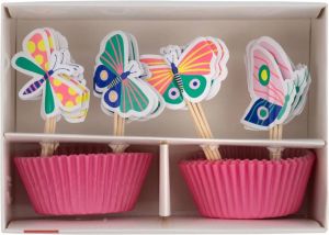 HEMA Cupcake Set Vlinder 24 Stuks
