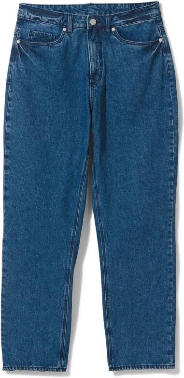 HEMA Dames Jeans Straight Fit Middenblauw (middenblauw)