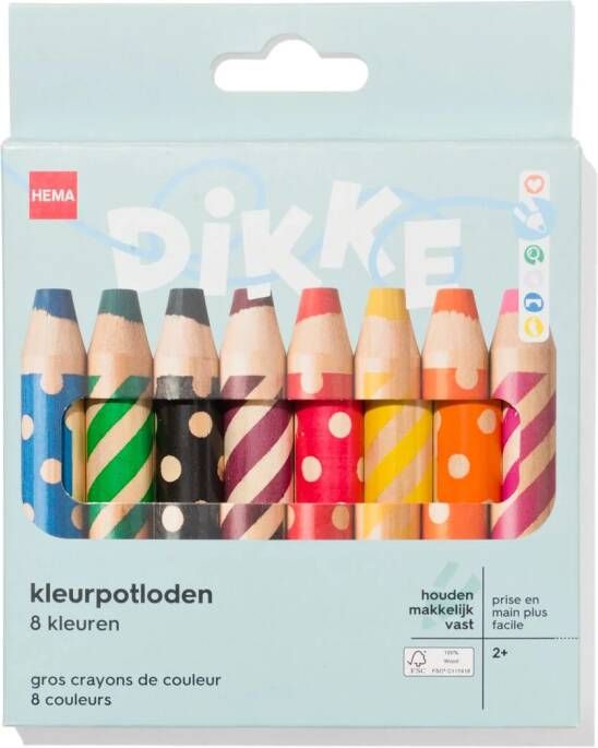 HEMA Dikke Kleurpotloden 8 Stuks