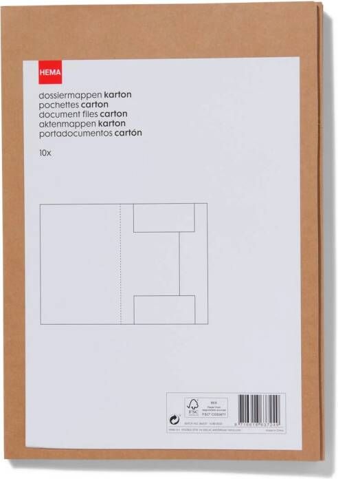 HEMA Dossiermappen Kraft A4 10 Stuks