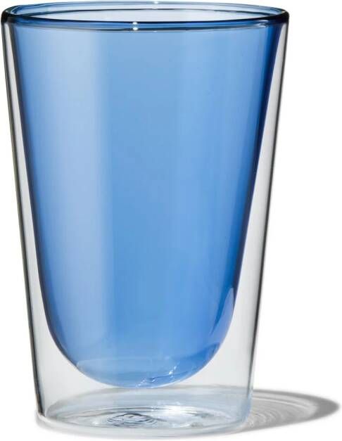 HEMA Dubbelwandig Glas 350ml Blauw