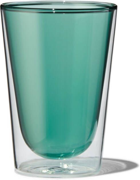 HEMA Dubbelwandig Glas 350ml Groen