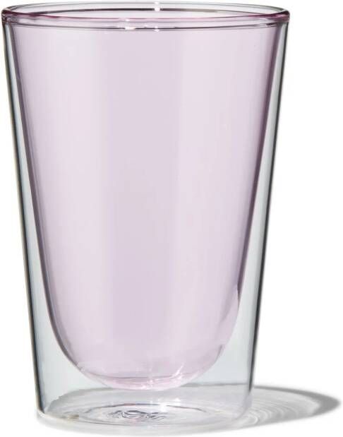 HEMA Dubbelwandig Glas 350ml Roze