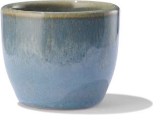 HEMA Eierdop 5 Cm Porto Reactief Glazuur Blauw (blauw)