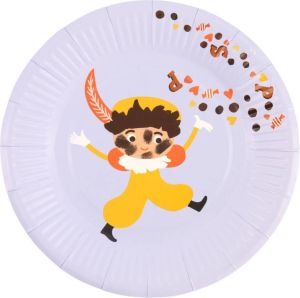 HEMA Gebaksbordjes Karton Ø17.5cm Sint 8 Stuks