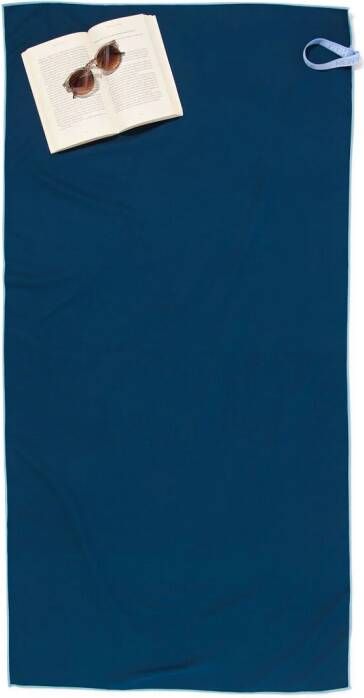 HEMA Handdoek Microvezel 70x140 Blauw (blauw)