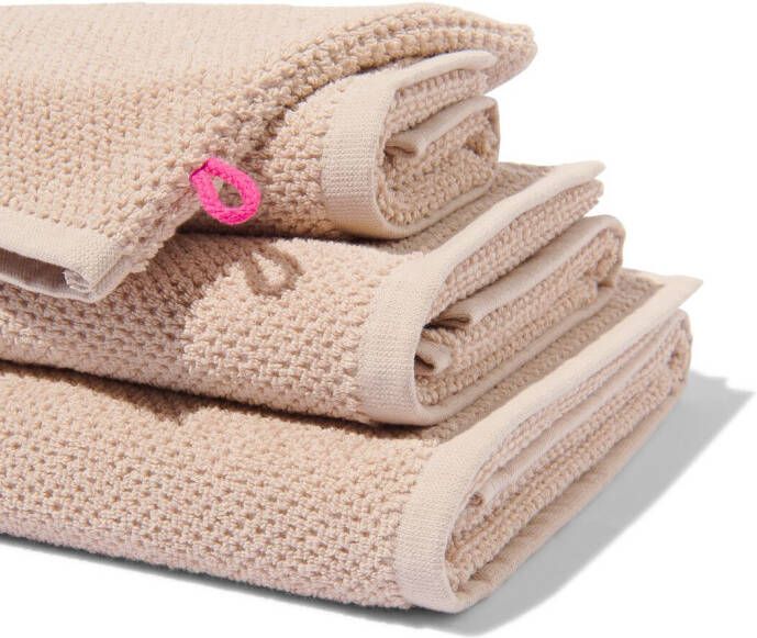 HEMA Handdoek Zware Kwaliteit Rijstkorrel Beige Zand (zand)