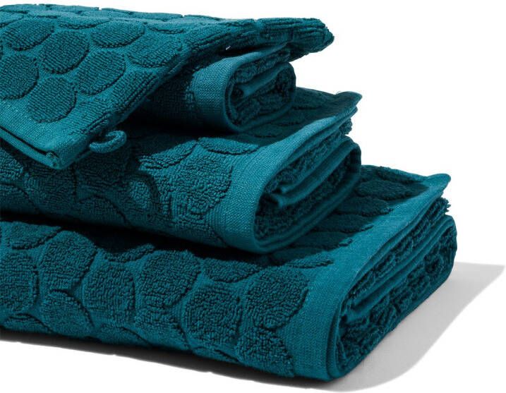 HEMA Handdoeken Zware Kwaliteit Gestipt Donkergroen (donkergroen)